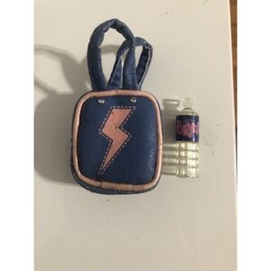 Bratz Doll Jade Strut it 2003 Blue Pink Lightning Bag & Water Bottle Only!